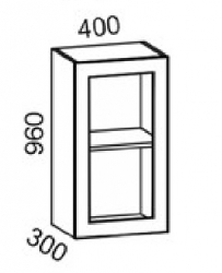 Шкаф навесной витрина 400 h 960