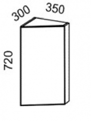 Шкаф навесной конечный элемент  30 гр h 720