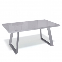 Стол обеденный KENNER AZ1400 серый/серый глянец